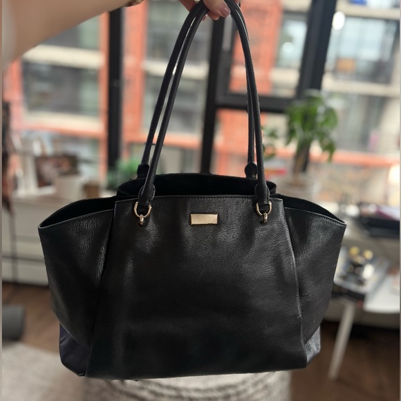kate spade Handbags - Kate Spade Black Pebble Leather Ashlee Anna Court Large Shoulder Bag Tote Bag